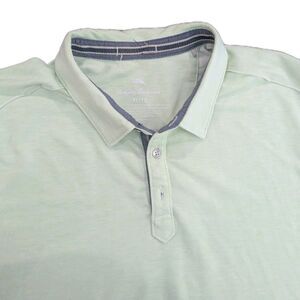 Tommy Bahama Shirt Men’s polo XL cotton Performance Light Green Ecovero Viscose